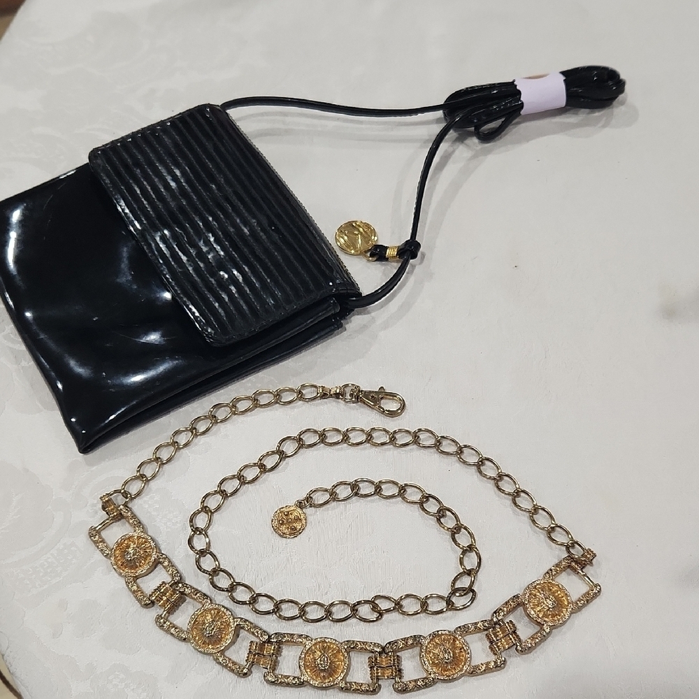 Anne Klein II Crossbody Purse and Belt Vintage Combo